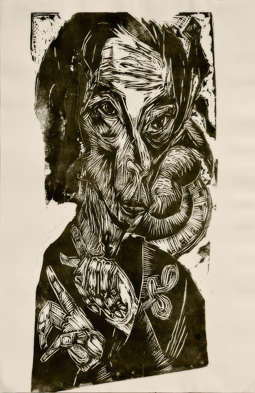 Testa del malato - Autoritratto da Ernst Ludwig Kirchner