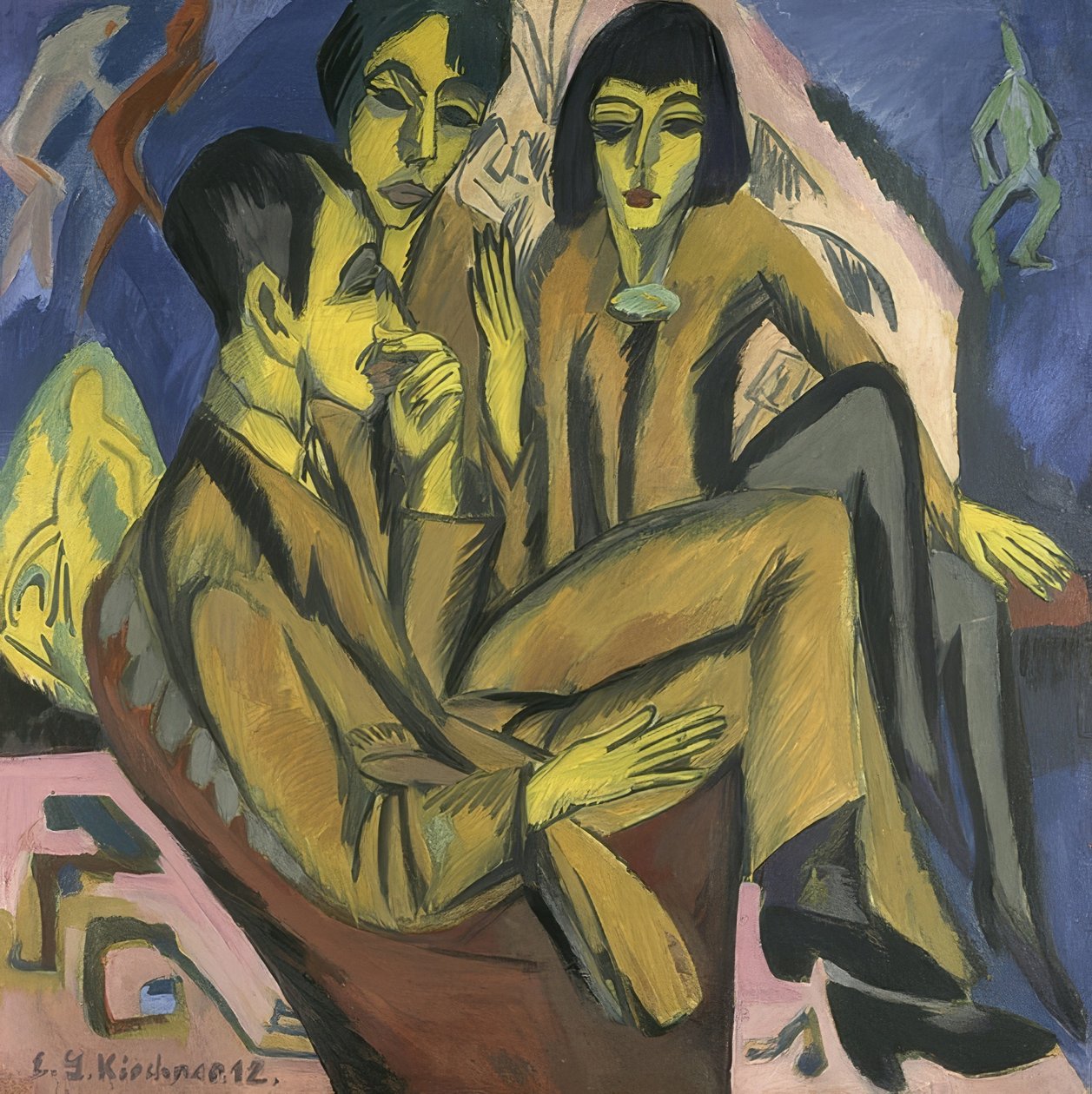 Gruppo di artisti. 1913 da Ernst Ludwig Kirchner