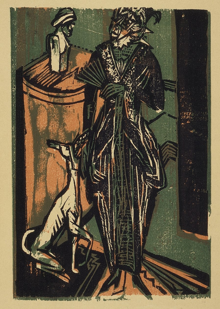 Lady with dog (Signora con cane) da Ernst Ludwig Kirchner
