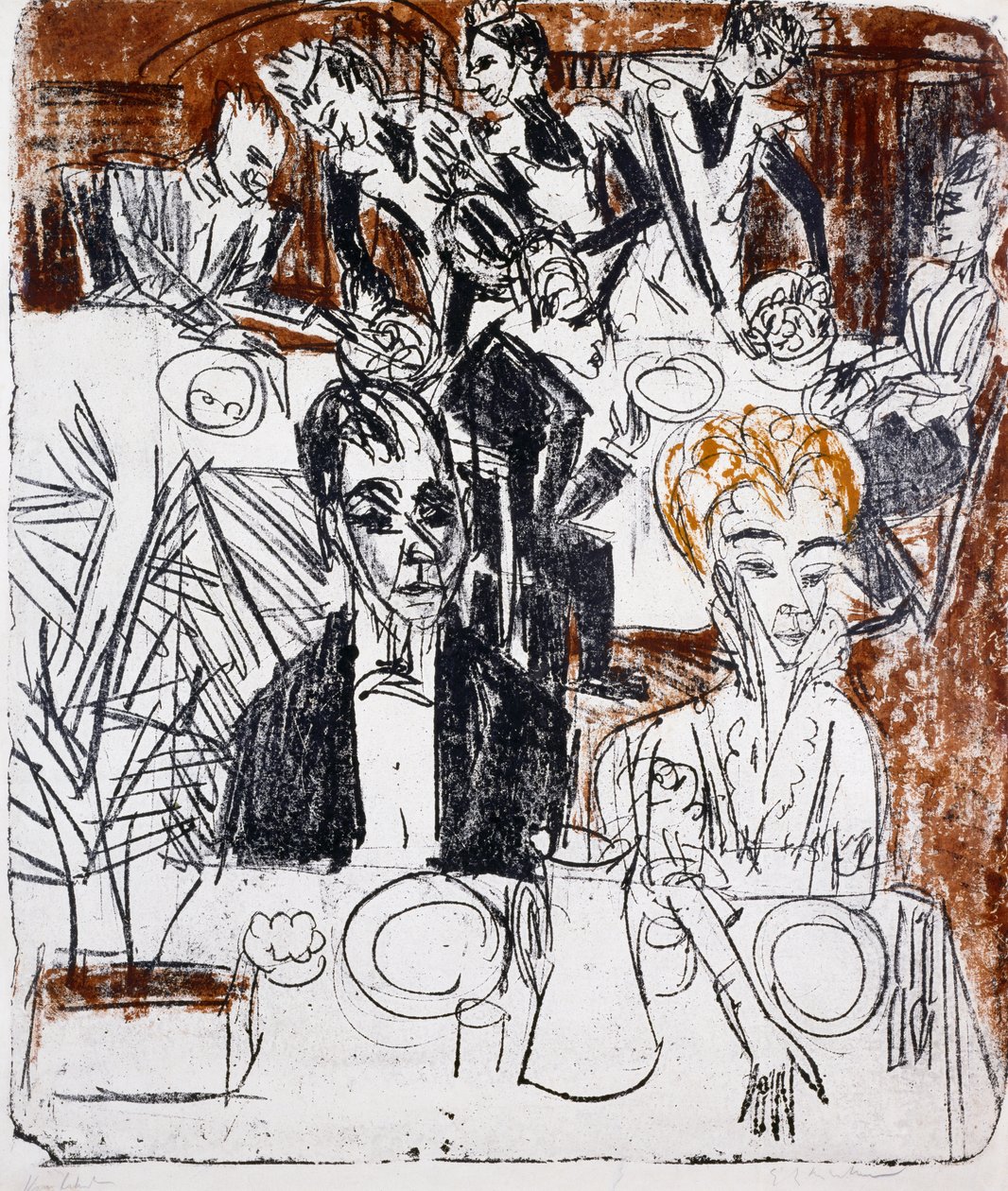 Tavola apparecchiata da Ernst Ludwig Kirchner