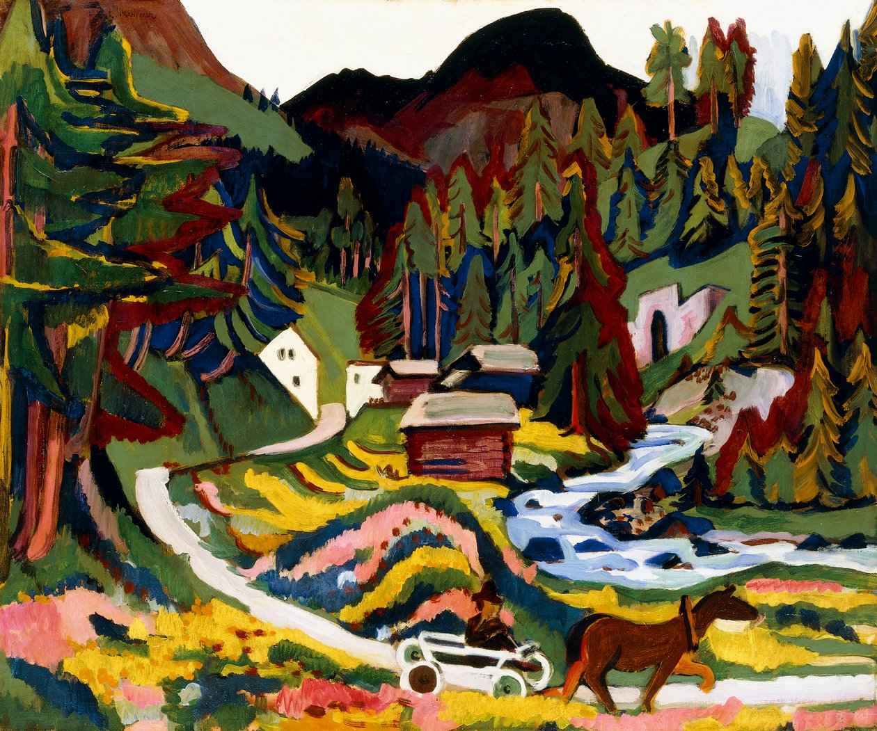 Paesaggio in primavera, Sertig, 1924-25 da Ernst Ludwig Kirchner
