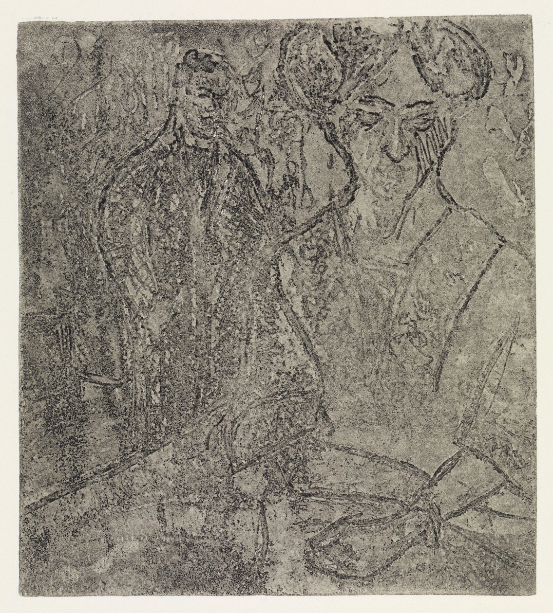 Uomo e donna seduta / Donna bionda e donna di colore da Ernst Ludwig Kirchner