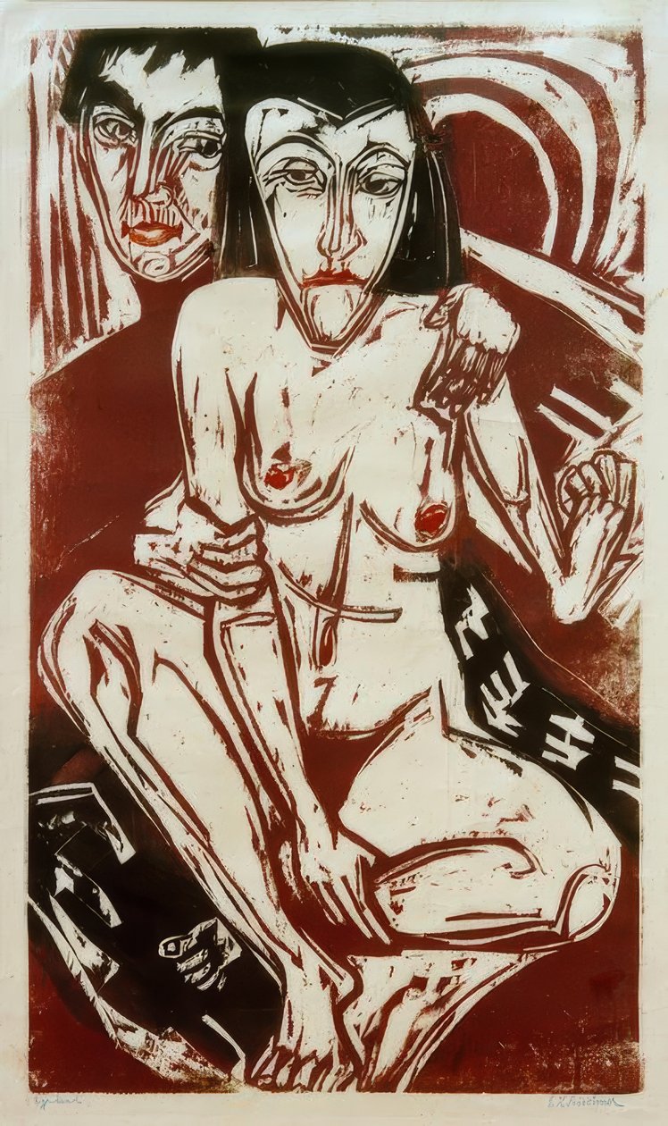 Melanconia (Autoritratto con Erna) da Ernst Ludwig Kirchner