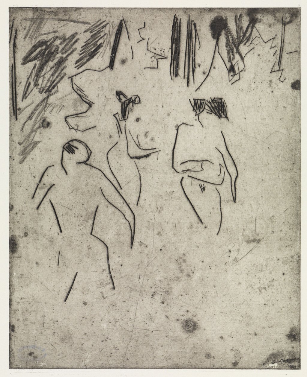 I bagnanti di Moritzburg tra i cespugli / La Dodo malata da Ernst Ludwig Kirchner