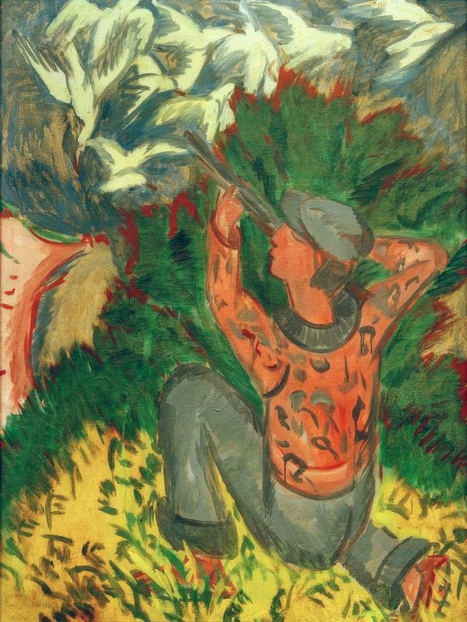 Cacciatore di gabbiani nel bosco da Ernst Ludwig Kirchner