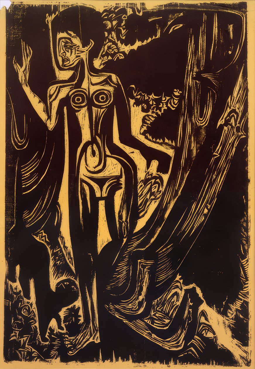 Donna nuda nel bosco da Ernst Ludwig Kirchner
