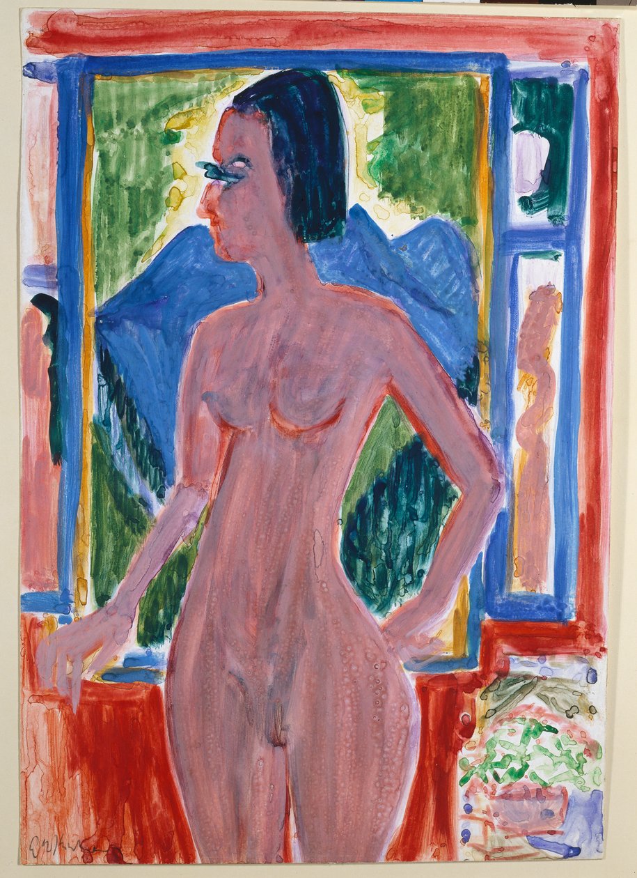 Donna nuda alla finestra da Ernst Ludwig Kirchner