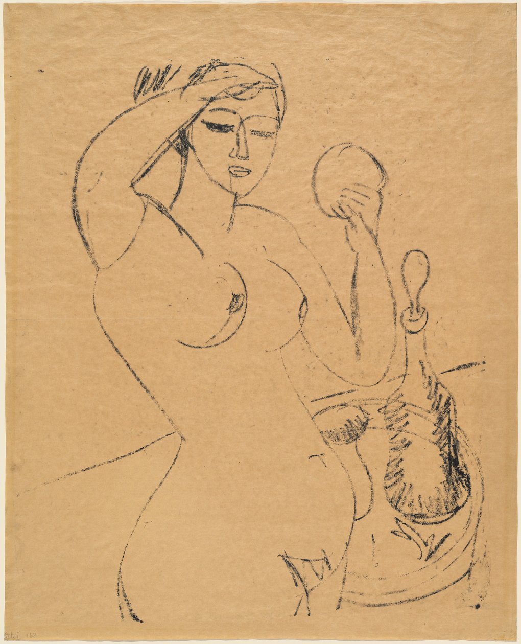 Ragazza Nuda alla Sua Toilette da Ernst Ludwig Kirchner