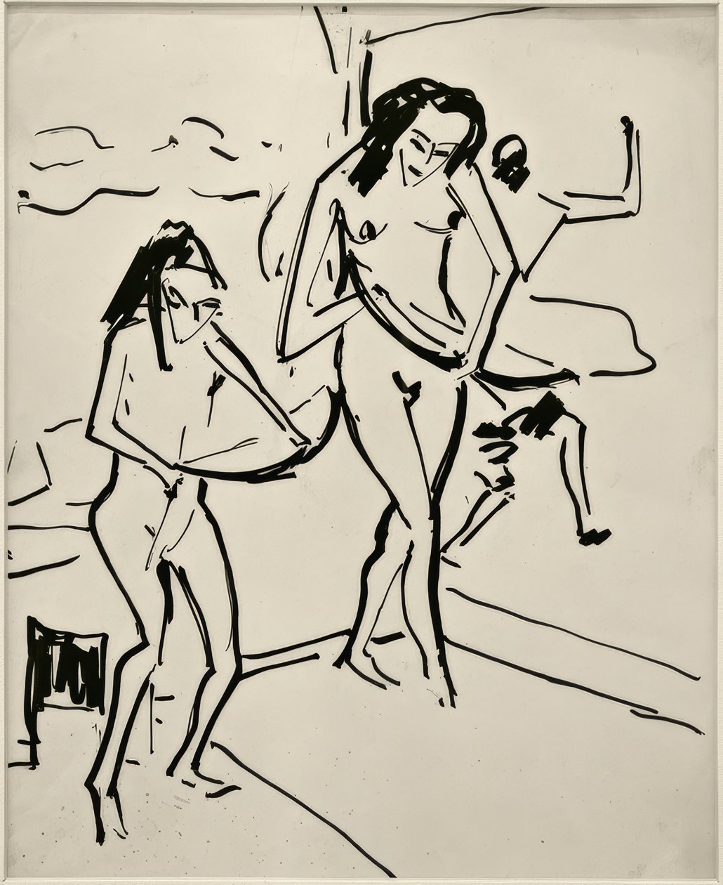 Senza titolo (Marcella e Senta con arco) da Ernst Ludwig Kirchner