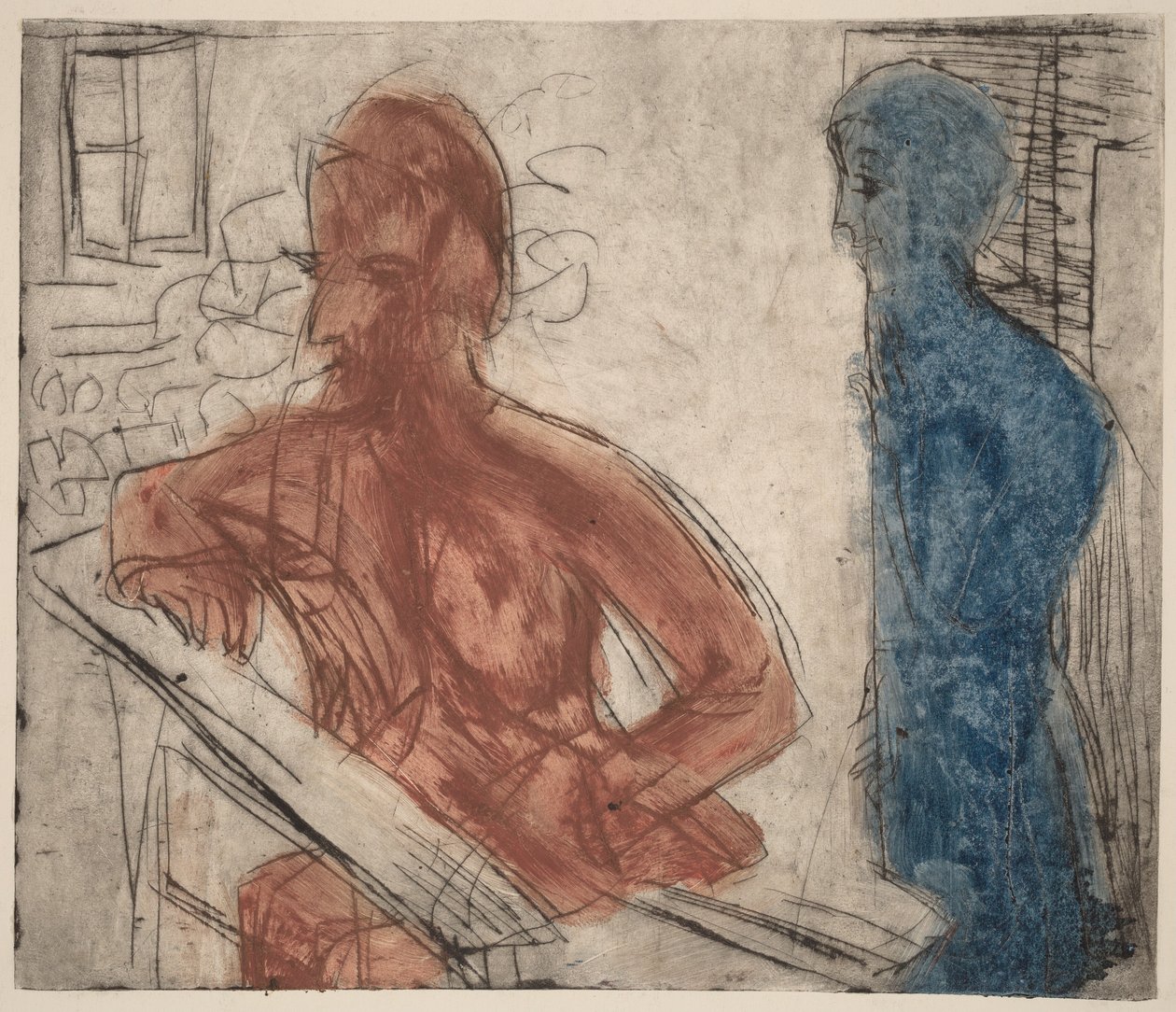 Contadino e ragazza da Ernst Ludwig Kirchner