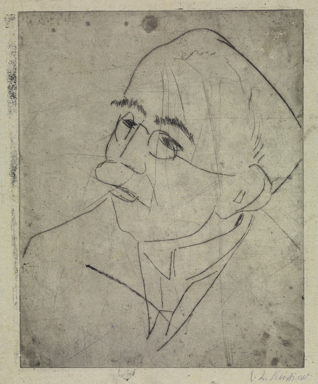 Ritratto di Gustav Schiefler I da Ernst Ludwig Kirchner