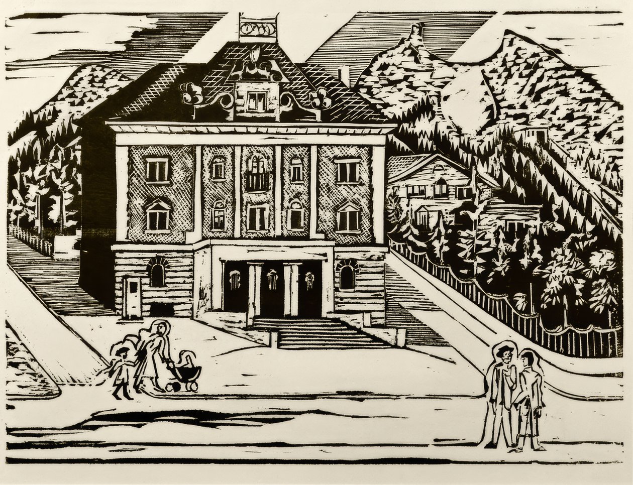 Edificio postale di Davos da Ernst Ludwig Kirchner