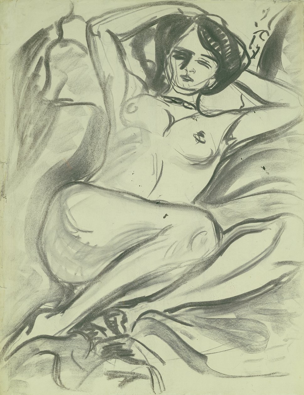 Nudo reclinato (Isabella), 1906 da Ernst Ludwig Kirchner