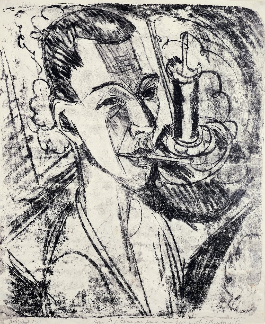 Autoritratto con sigaretta da Ernst Ludwig Kirchner