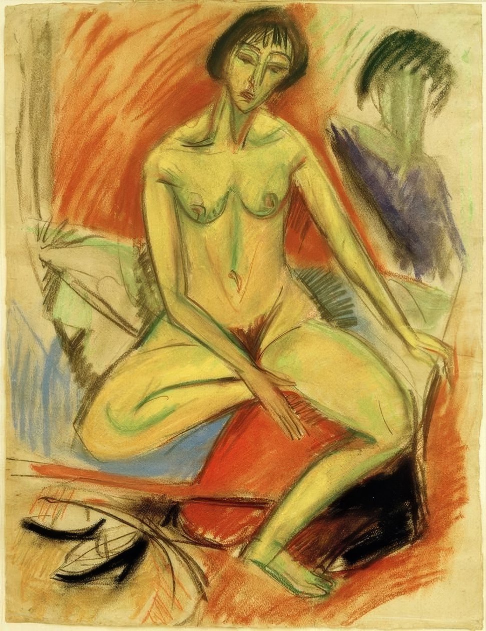 Nudo femminile seduto da Ernst Ludwig Kirchner