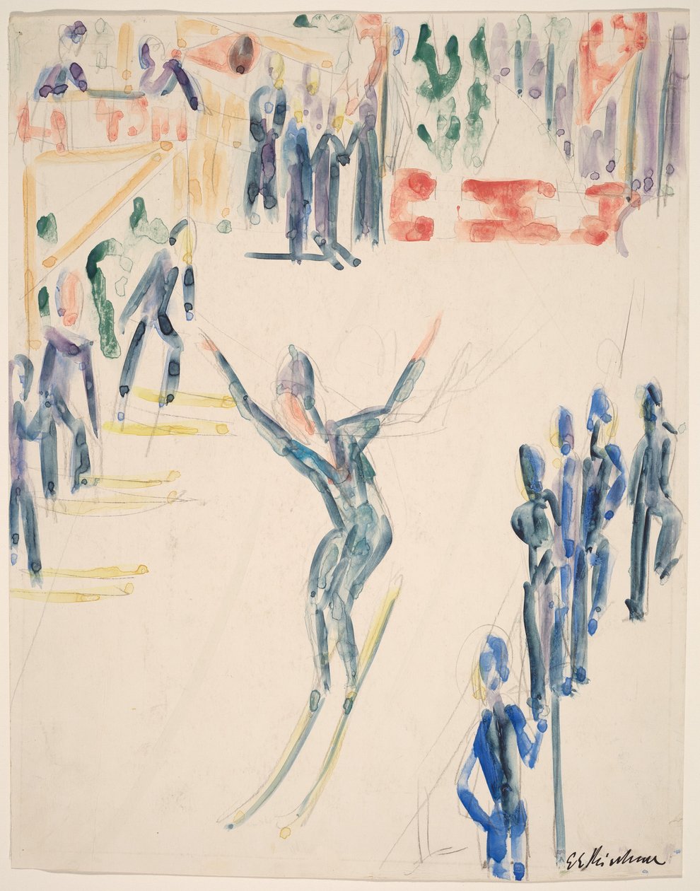 Salto con gli sci da Ernst Ludwig Kirchner
