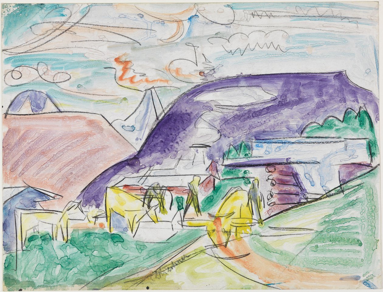 Stafelalp con le mucche da Ernst Ludwig Kirchner