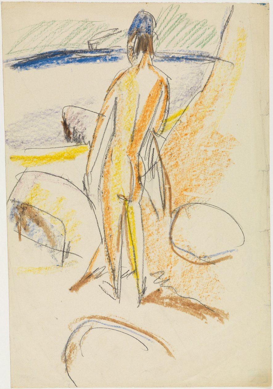 Scena di sesso anale in piedi “An den Steinen” (Fehmarn) da Ernst Ludwig Kirchner