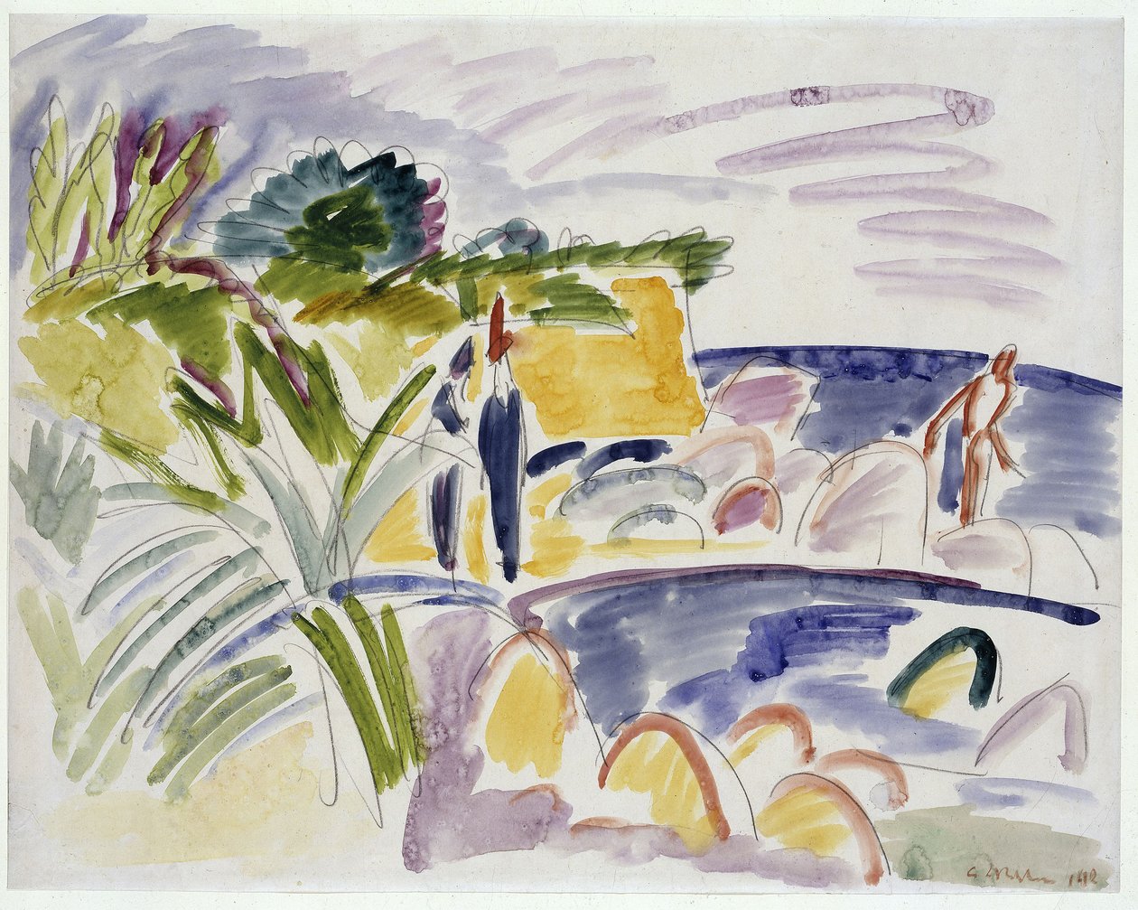 Spiaggia a Fehmarn da Ernst Ludwig Kirchner