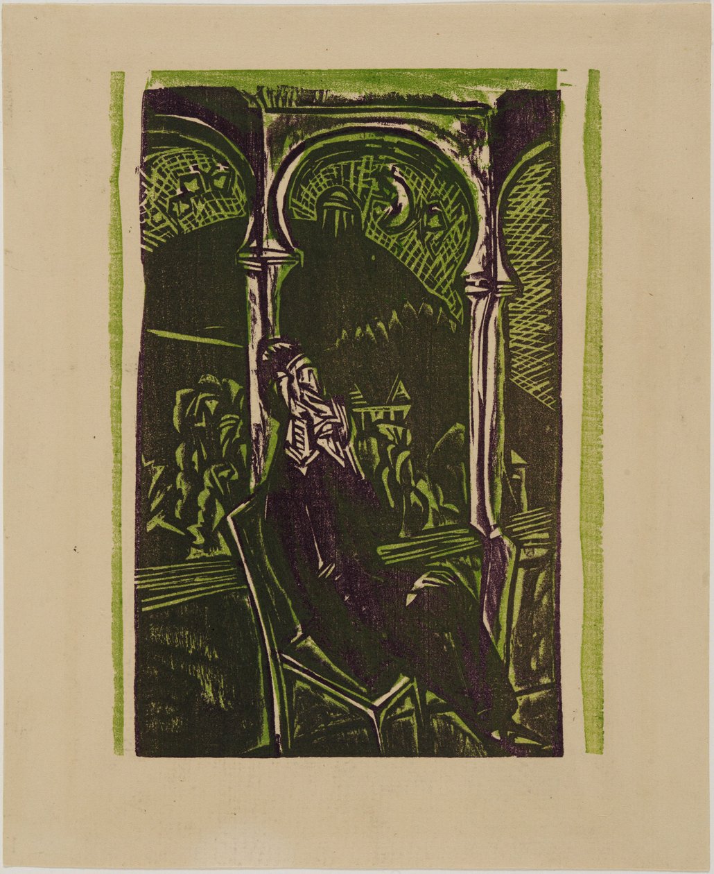 Uomo sognante - Botho Graef seduto sul suo balcone, Jena da Ernst Ludwig Kirchner