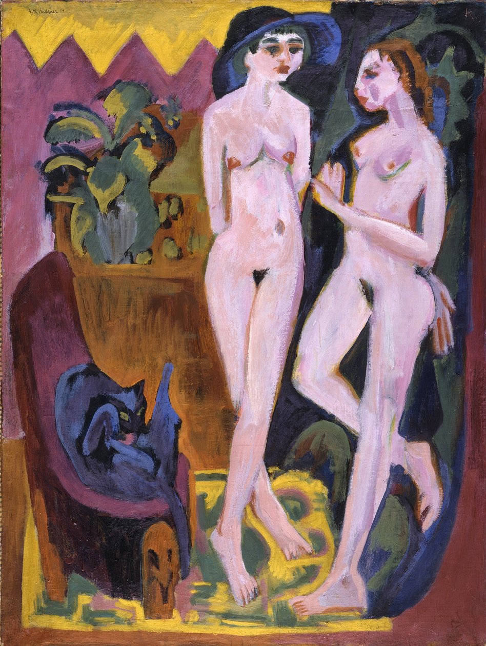 Due nudi in una stanza da Ernst Ludwig Kirchner