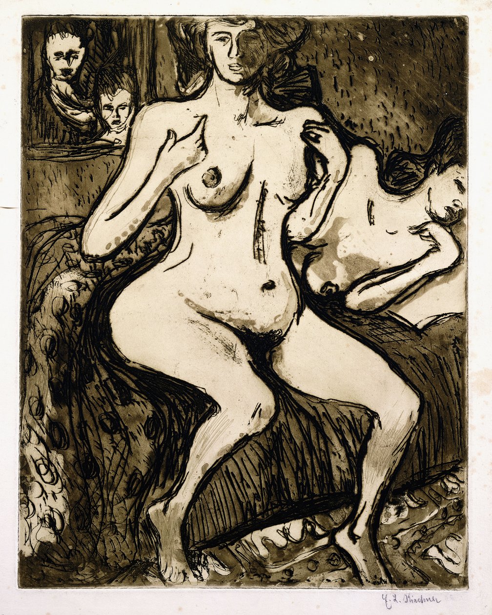 Due donne, 1907 da Ernst Ludwig Kirchner