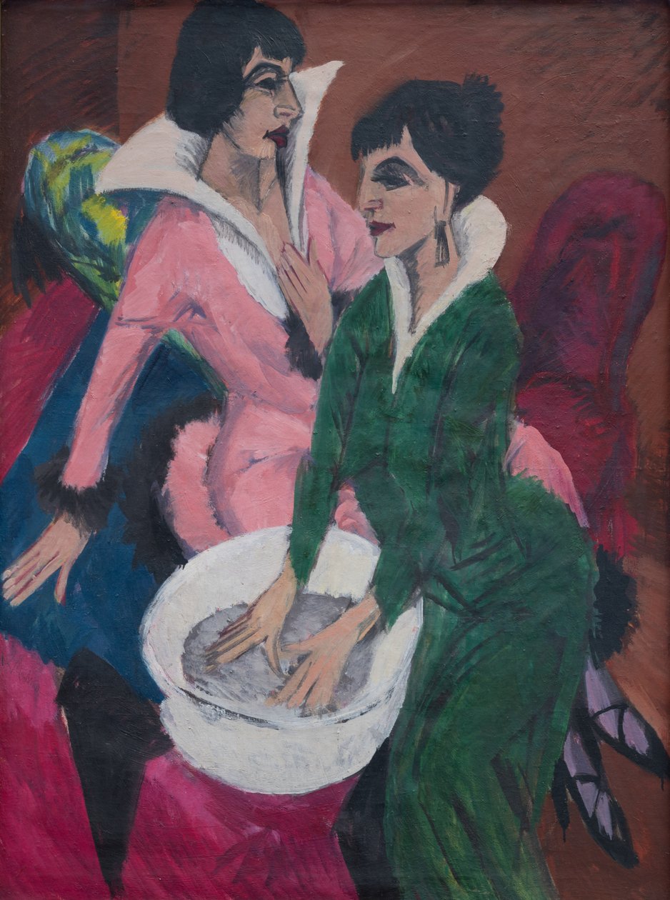 Due donne con un catino; Le sorelle da Ernst Ludwig Kirchner