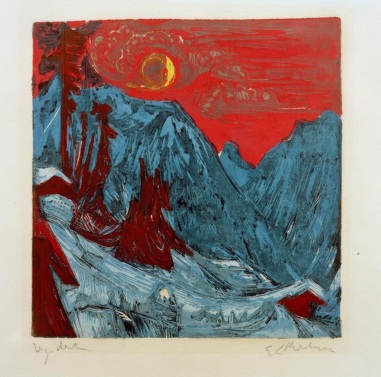 Notte di luna invernale da Ernst Ludwig Kirchner