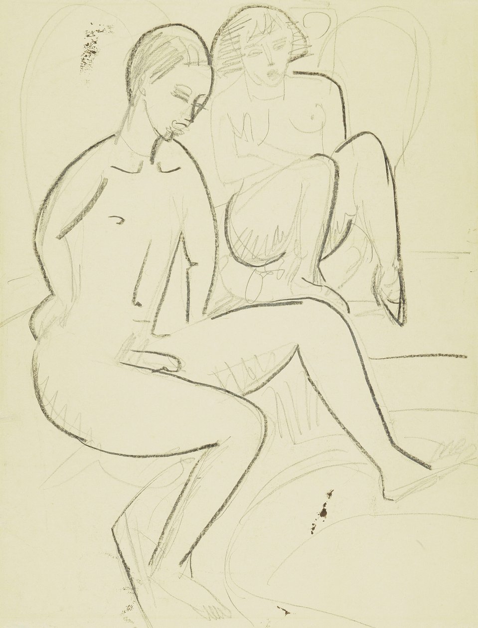 Giovane Coppia nel Bagno da Ernst Ludwig Kirchner
