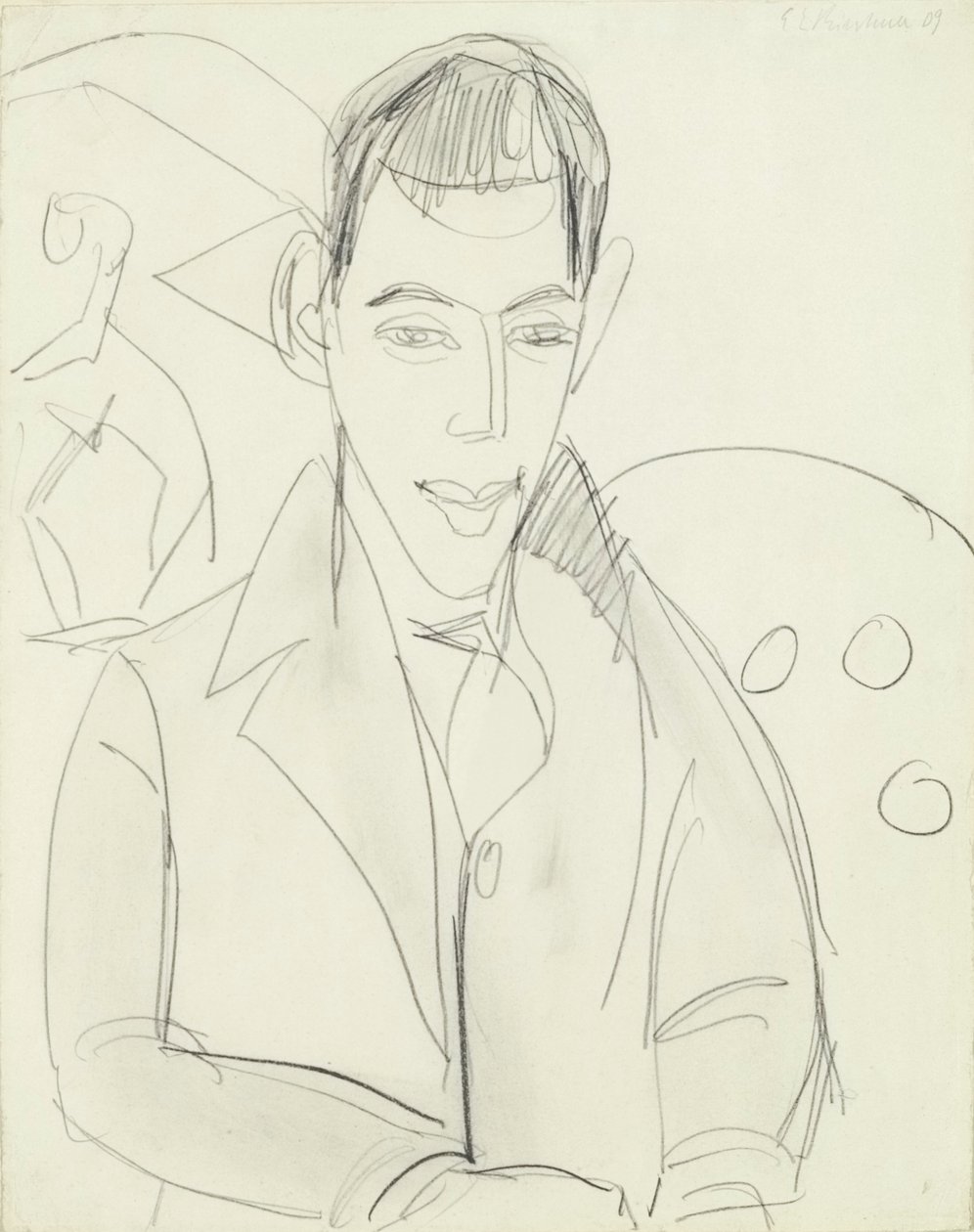 Giovane poeta (Simon Guttmann), 1911 da Ernst Ludwig Kirchner
