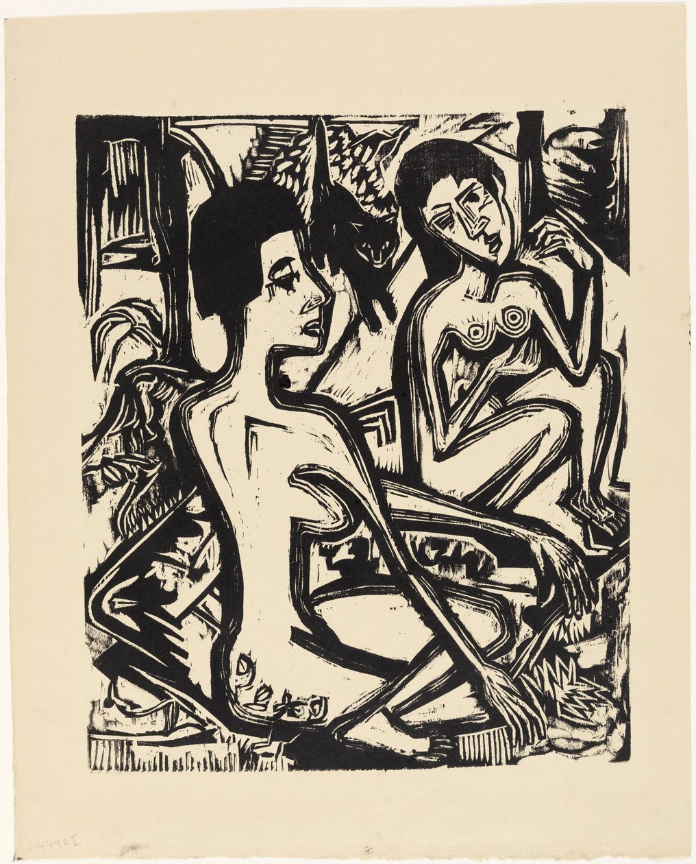 Due donne nude nel bosco da Ernst Ludwig Kirchner