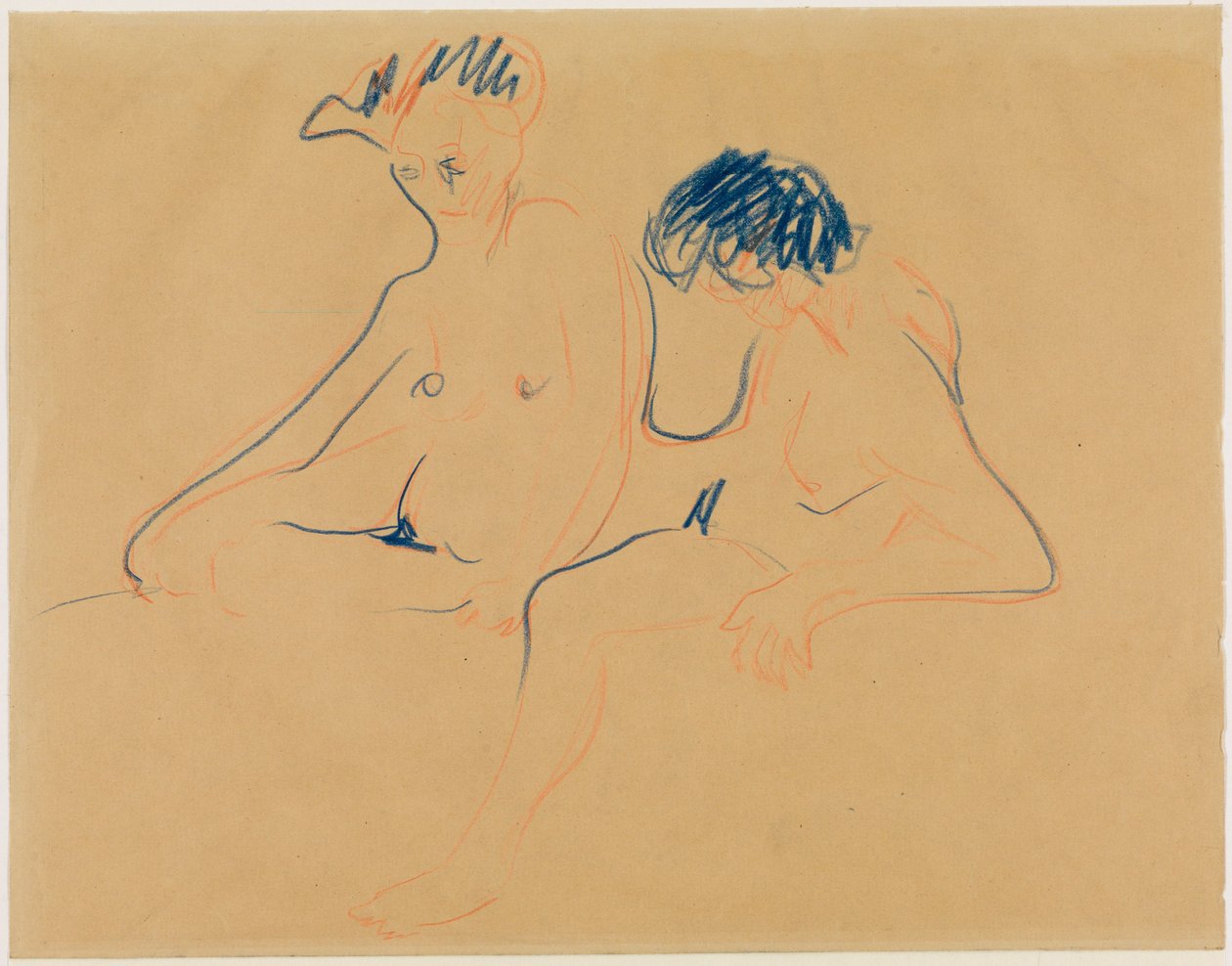 Due nudi seduti (o: Coppia di nudi) da Ernst Ludwig Kirchner
