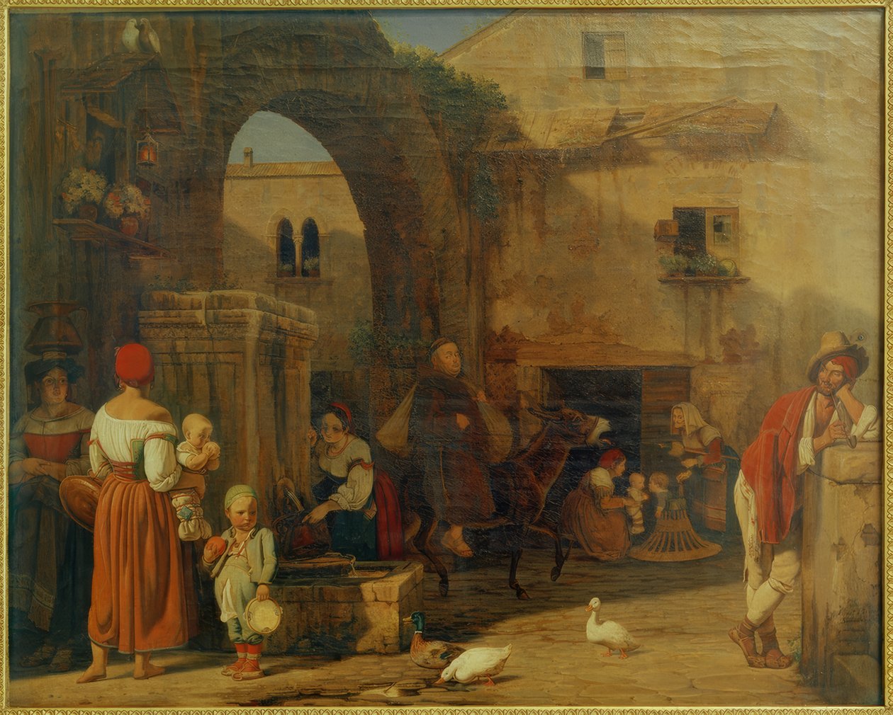 E. Meyer, Al mercato e fontana presso Tivoli da Ernst Meyer