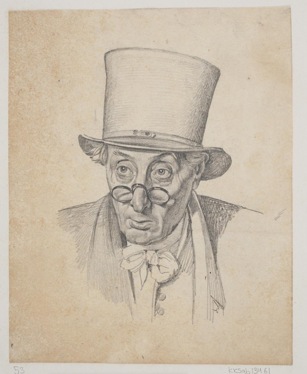 Studio per la testa di uno scrittore di lettere con occhiali da Ernst Meyer
