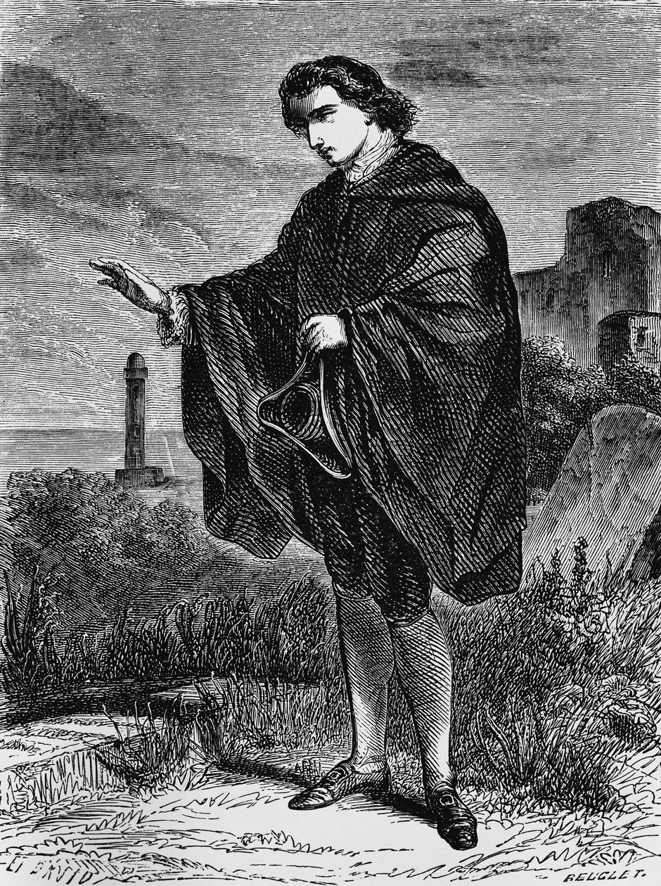 Illustrazione per Il testamento, novella di Ernst Theodor Amadeus Hoffmann, incisione da Ernst Theodor Amadeus Hoffmann