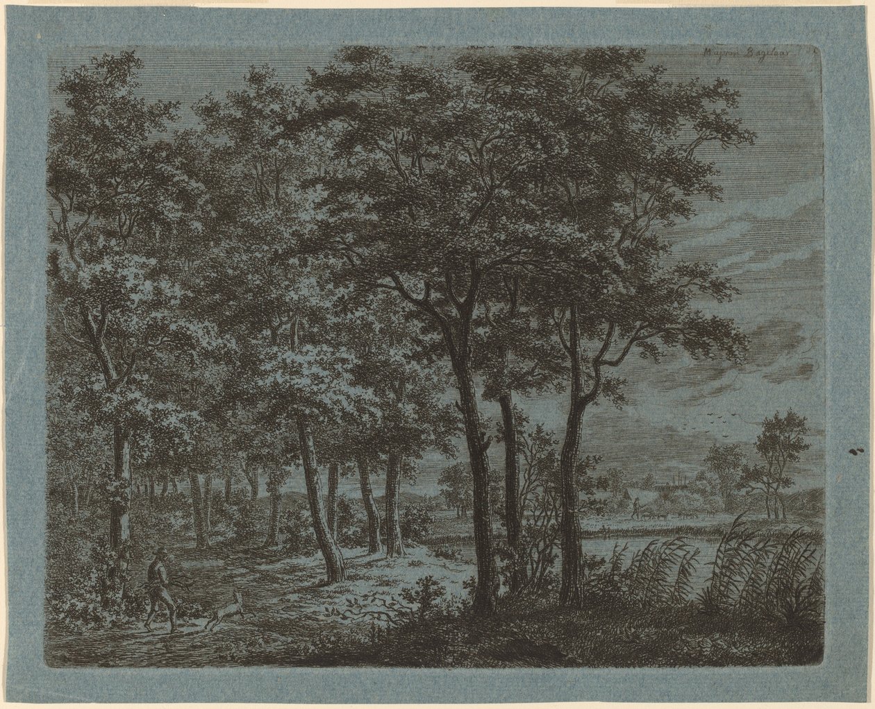 Paesaggio con un contadino che trasporta legna da Ernst Willem Jan Bagelaar