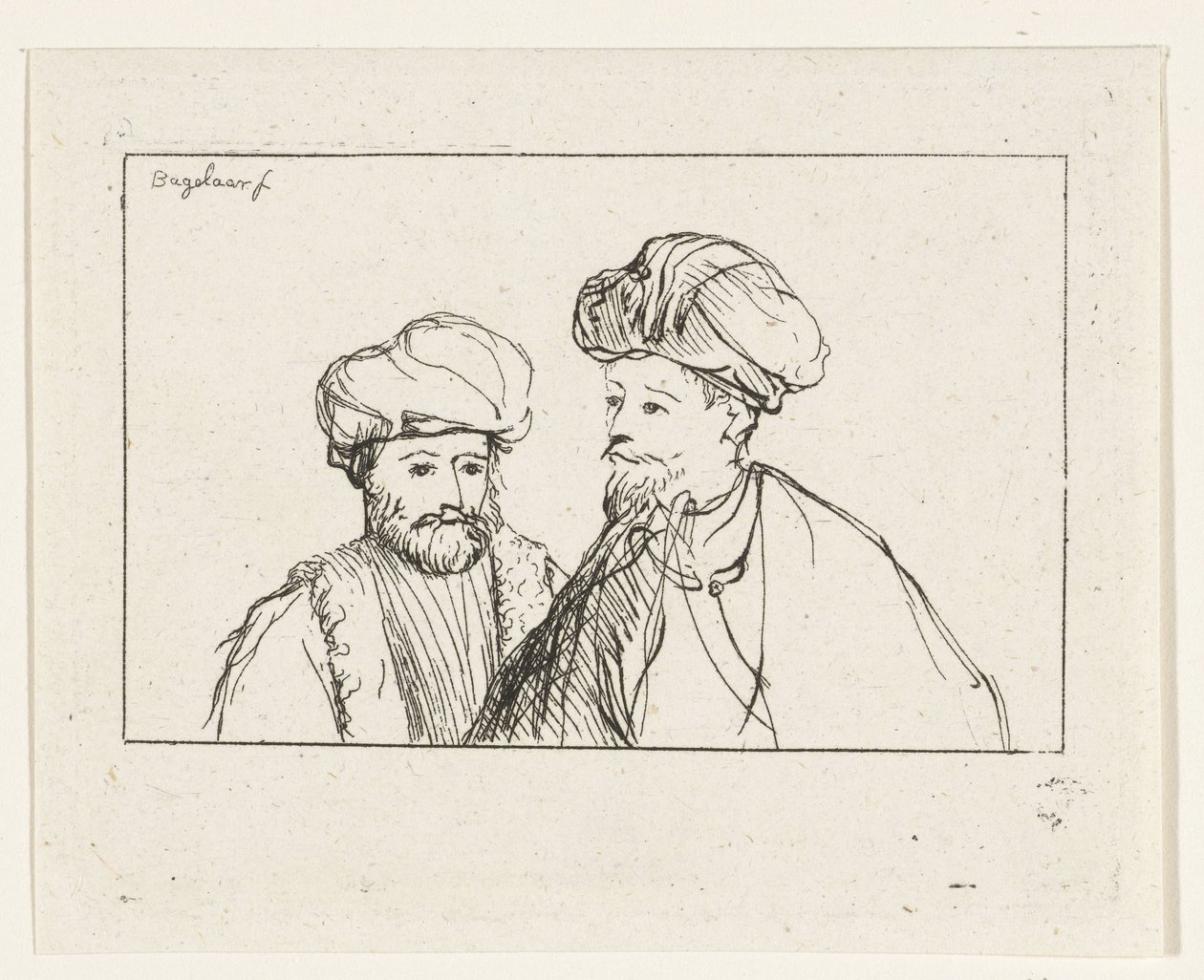 Ritratto di due uomini con turbante da Ernst Willem Jan Bagelaar