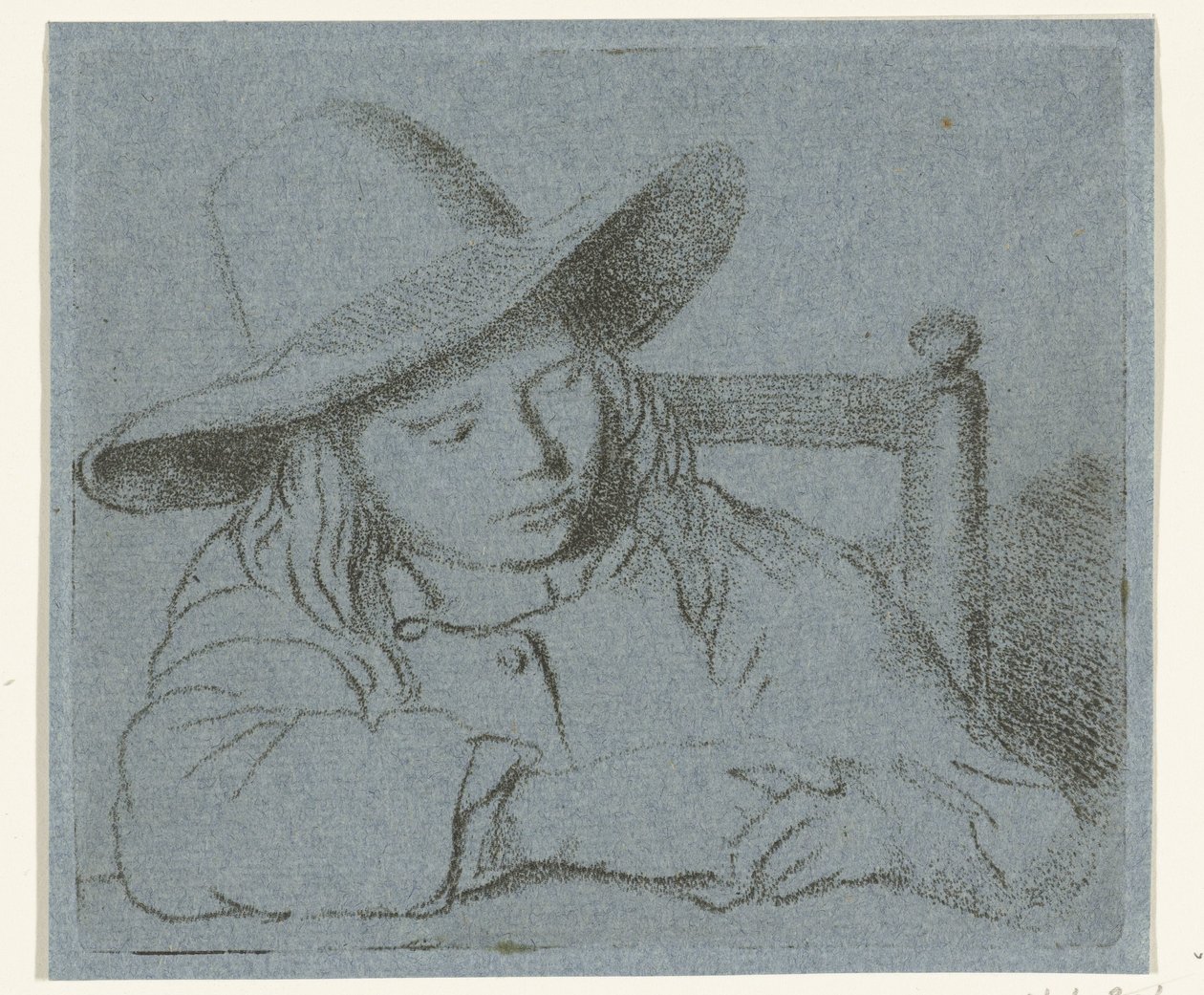 Ragazzo addormentato con cappello da Ernst Willem Jan Bagelaar