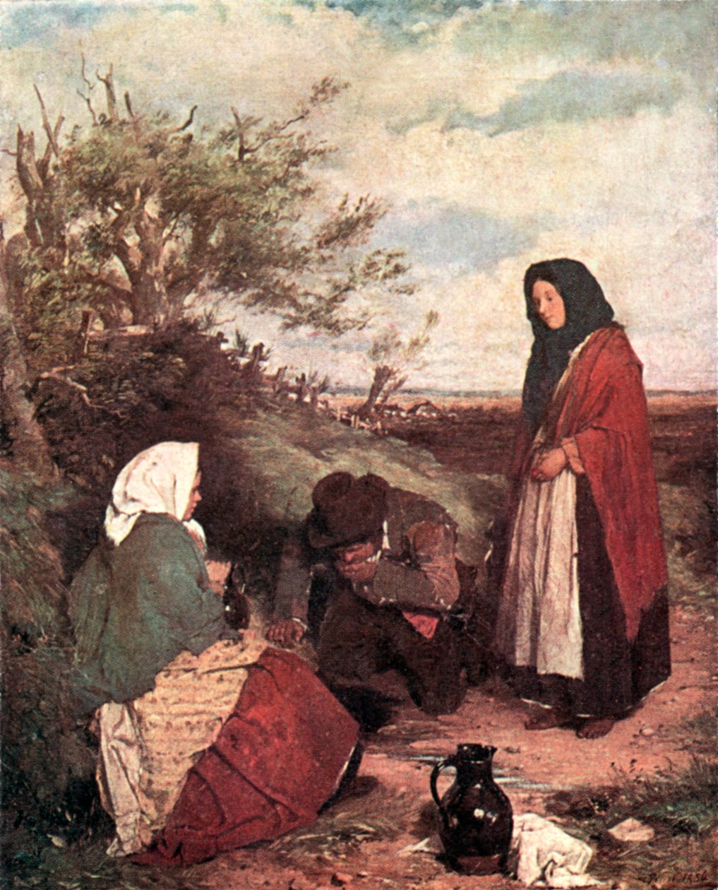 Zingari sulla strada (litografia a colori) da Erskine Nicol