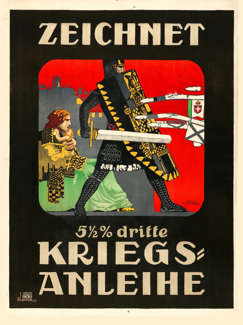 Sottoscrivi il terzo prestito di guerra!, 1915 da Erwin Puchinger