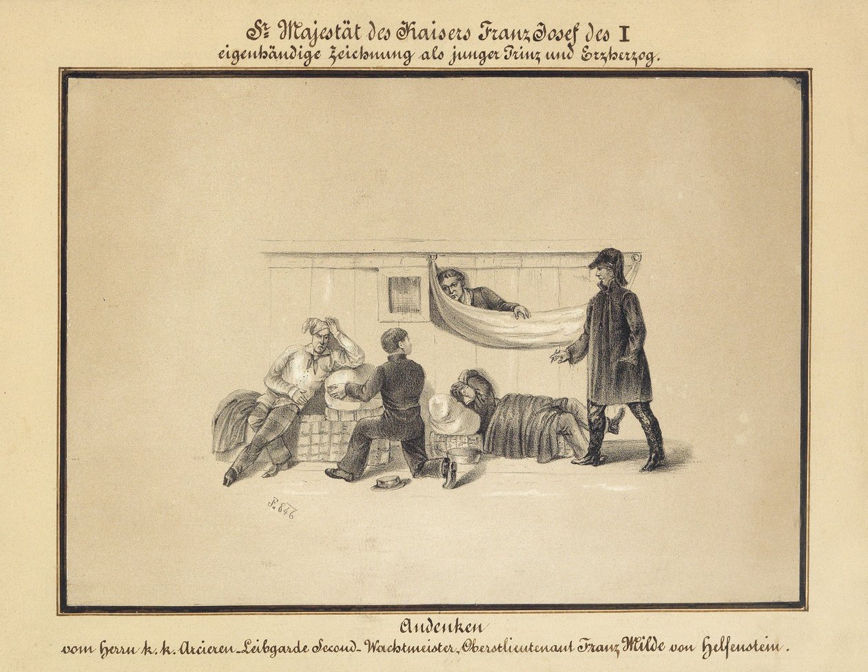 Un gruppo di persone in un ospedale da campo da Erzherzog Franz Joseph