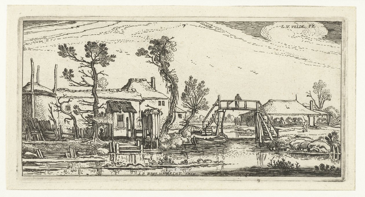 Fattoria su un canale vicino a Haarlem da Esaias van de Velde