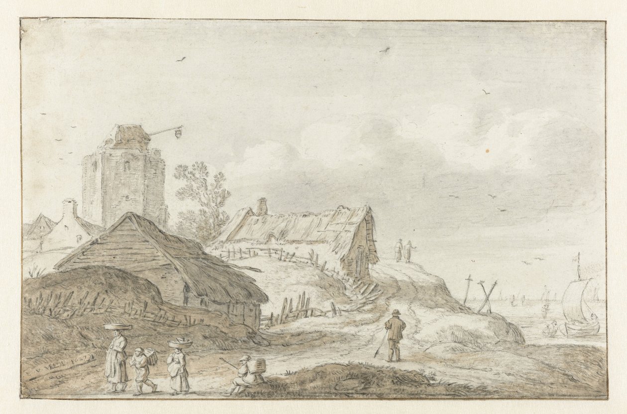Villaggio costiero da Esaias van de Velde