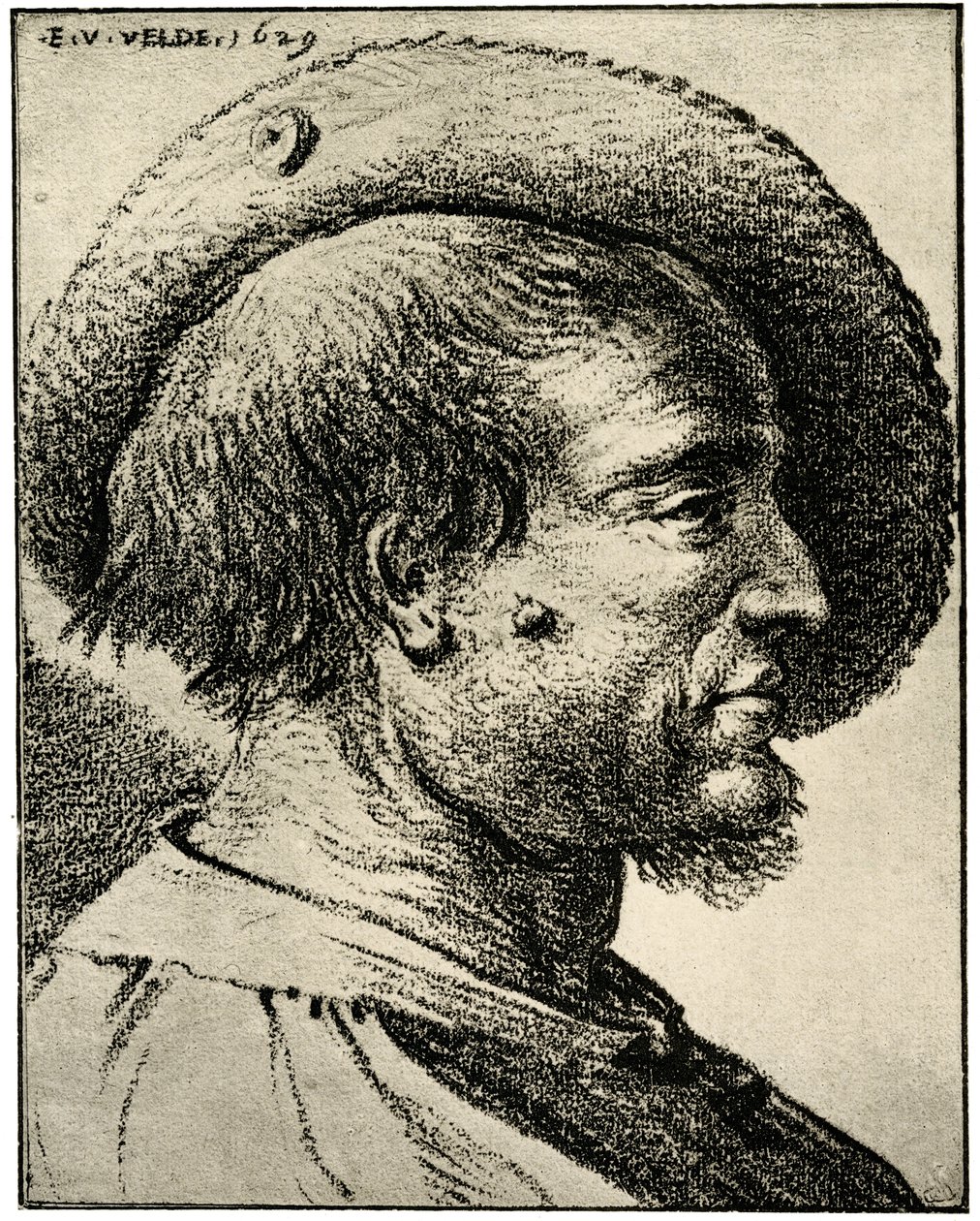 Studio di testa maschile da Esaias van de Velde