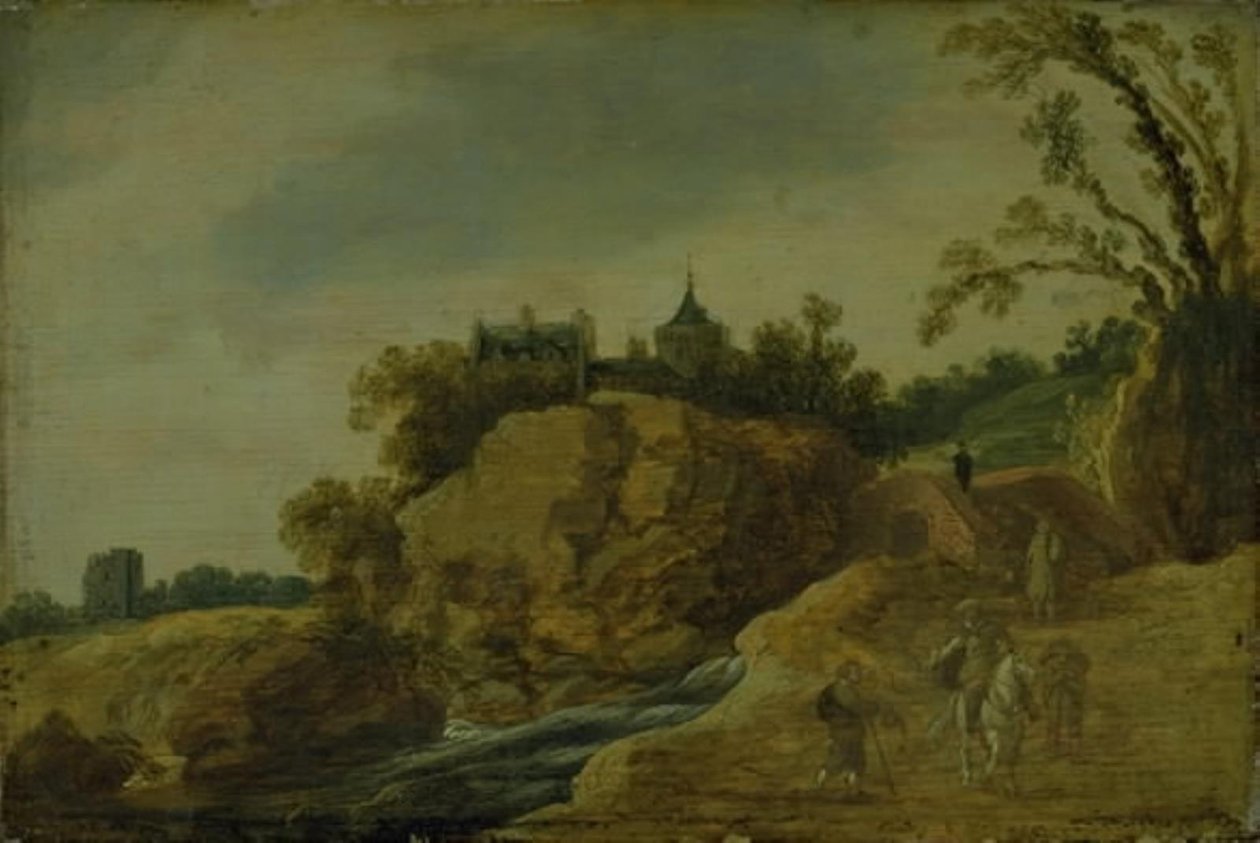 Paesaggio Roccioso con un Castello da Esaias van de Velde