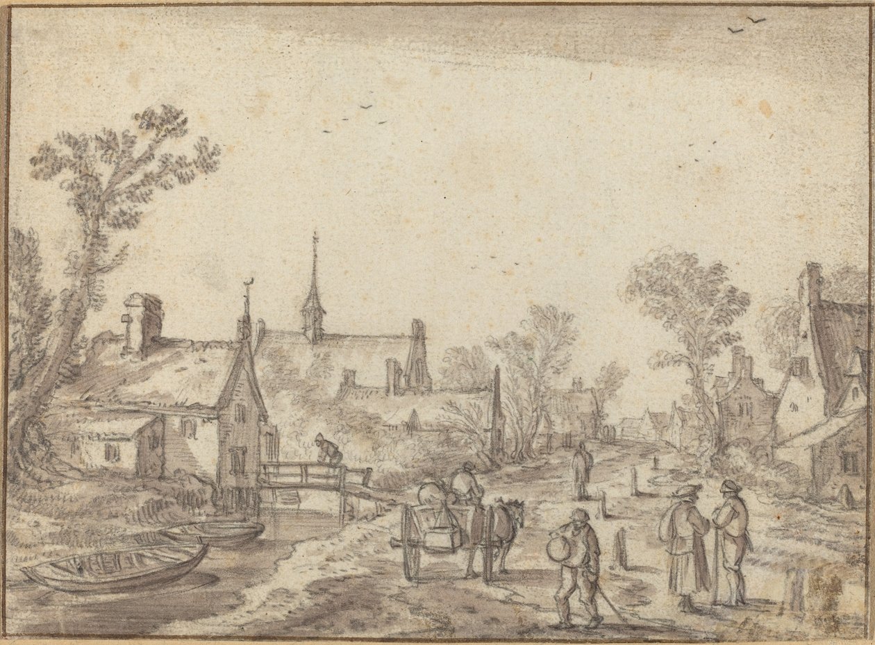 La strada del villaggio da Esaias van de Velde I