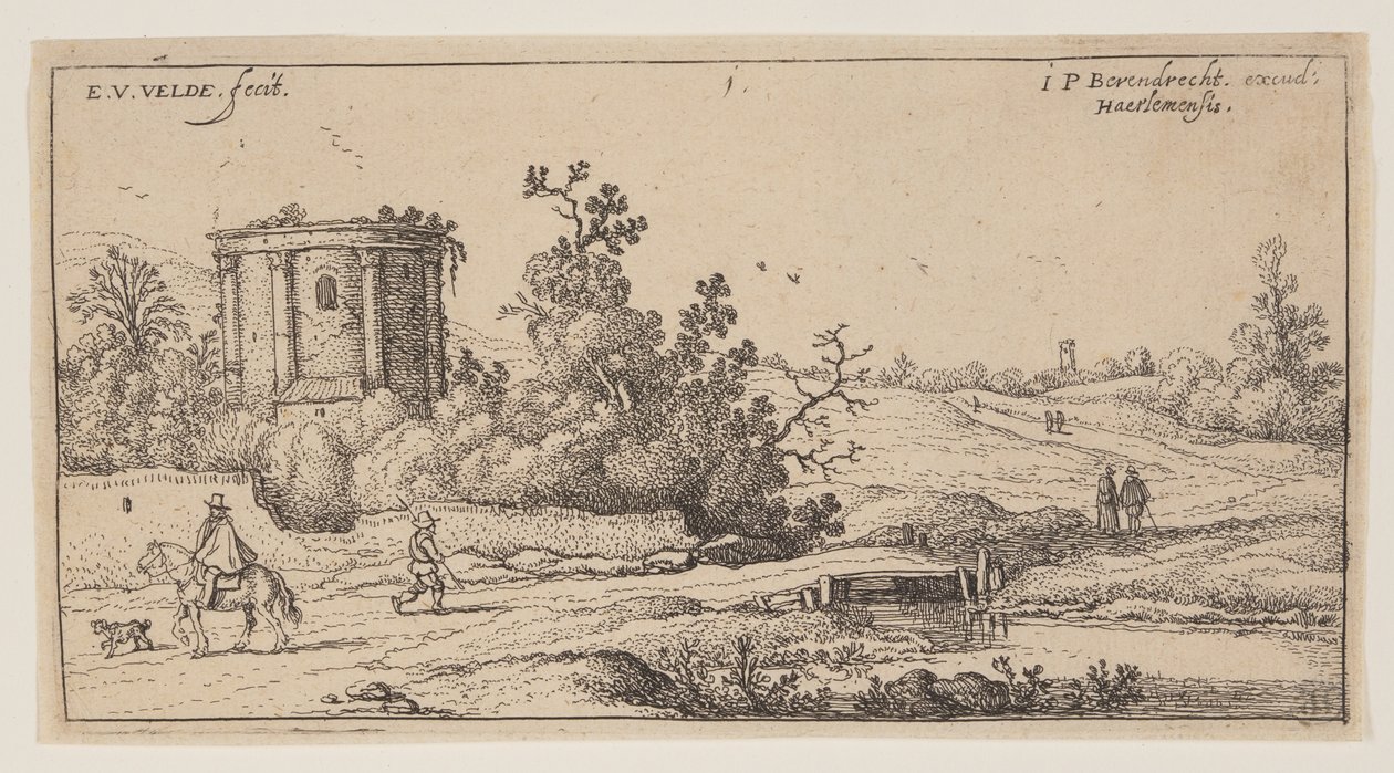 Rovine di un tempio romano, da Paesaggi da Esaias van den Velde I