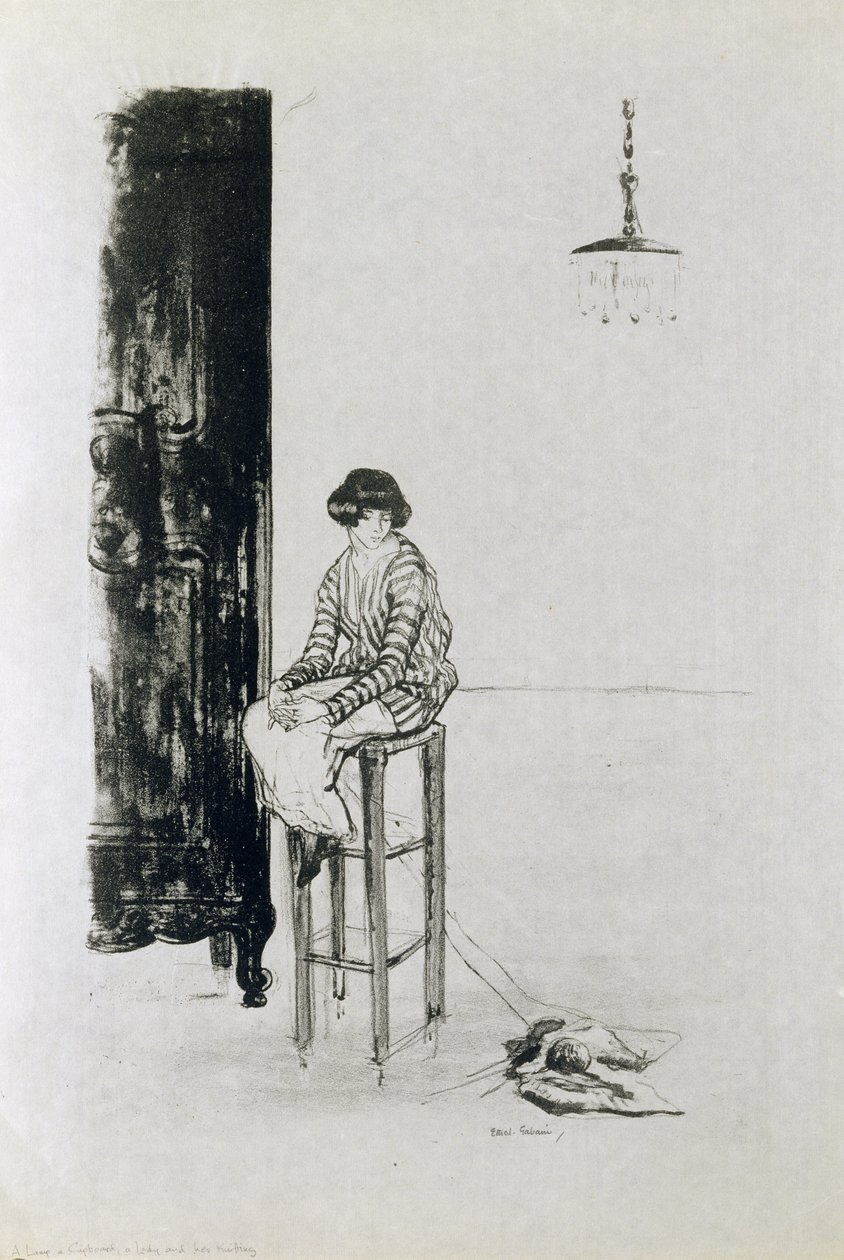 Una Signora e il Suo Lavoro a Maglia da Ethel Gabain