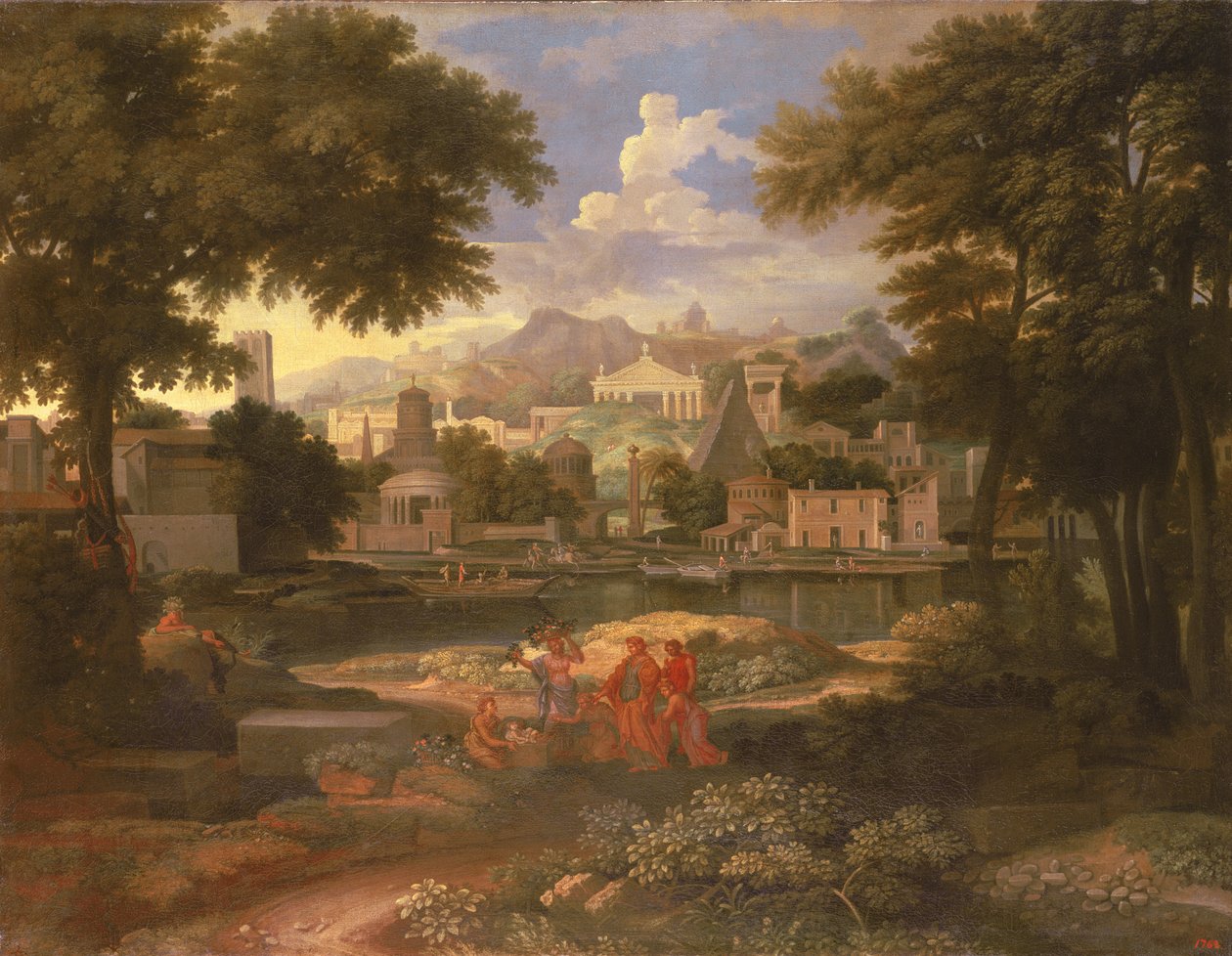 Paesaggio con Mosè salvato dal Nilo da Etienne Allegrain
