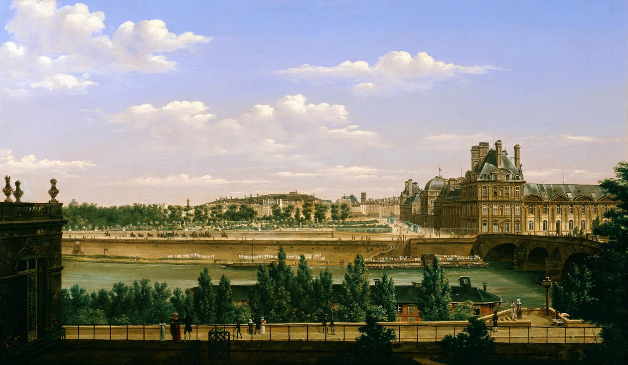 Veduta dei Giardini e del Palazzo delle Tuileries dal Quai d